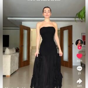 BLOGGERS FAVORITE ZARA RUCHED STRAPLESS DRESS 8078